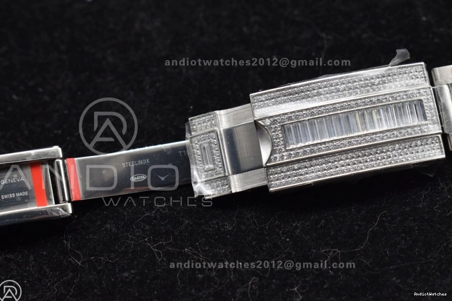 Diamonds on Bracelet VR Submariner Green SS Edition Full 1150 Dial on Minimalist Best AMGF 40mm 0426